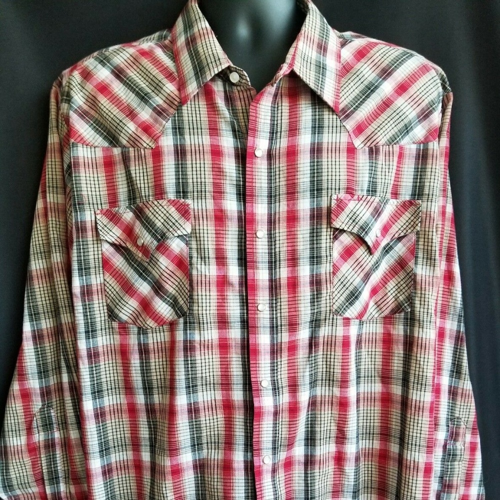 Vintage Western Ely Cattleman Plaid Shirt